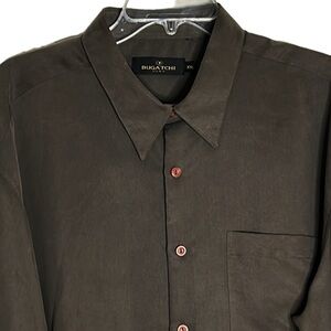 Bugatchi Long Sleeve Button Down Shirt Moss Green Size XXL NWT